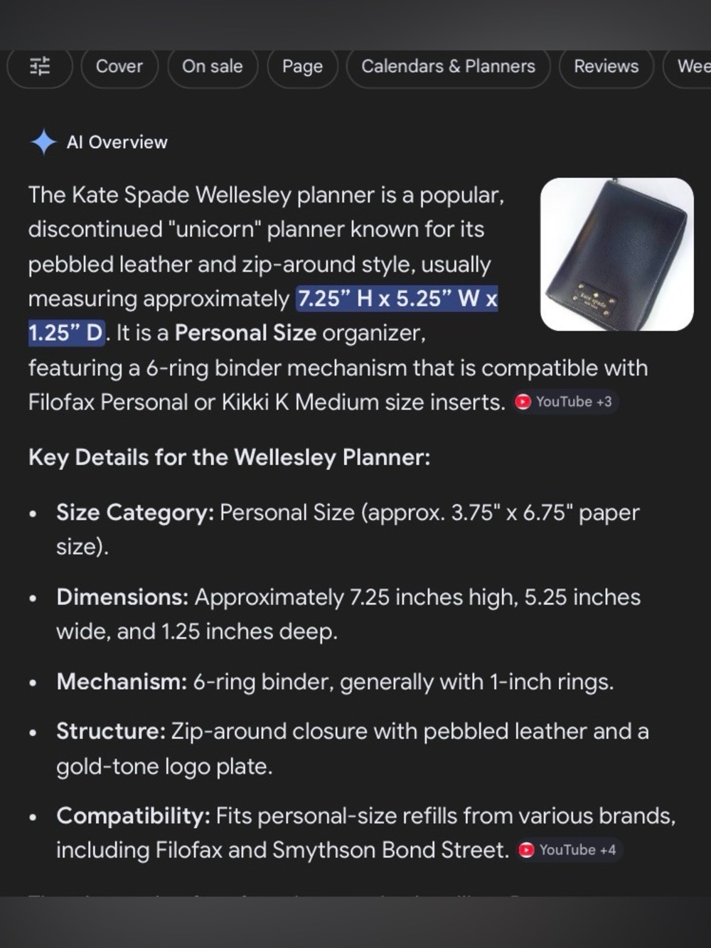 Kate Spade black planner/agenda/organizer - Picture 9 of 9